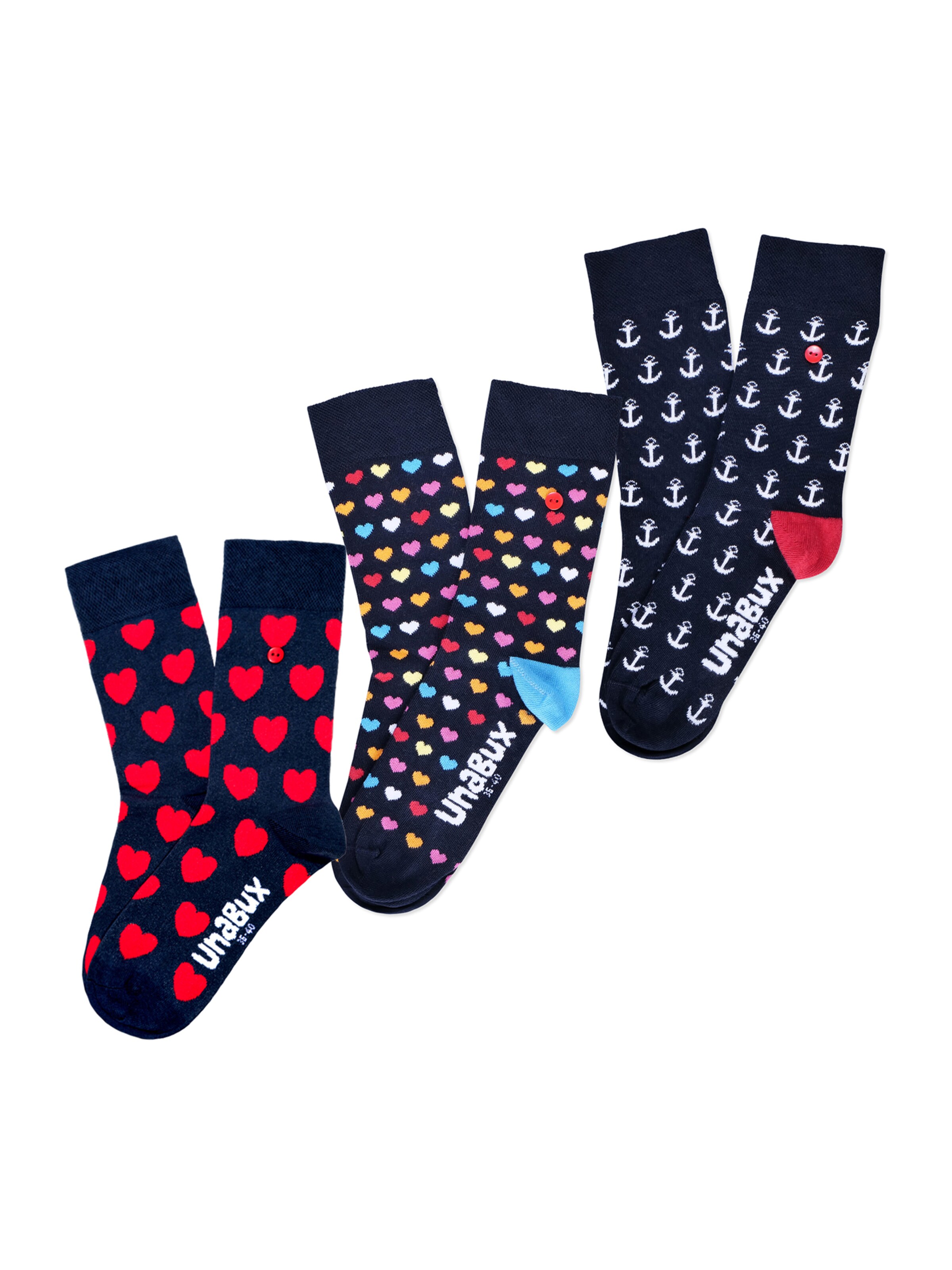 UNABUX Freizeitsocken ' Mix ' in Mischfarben: Vorderseite