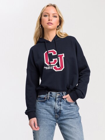 Cross Jeans Sweatshirt '65375' in Blau: predná strana