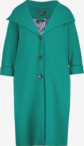 Ulla Popken Between-Seasons Coat in Green: front