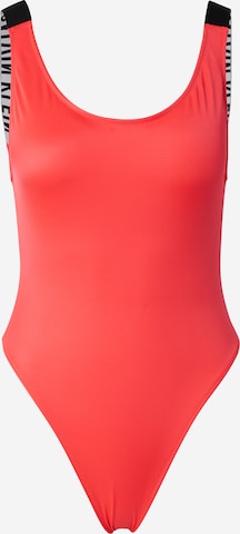 Calvin Klein Swimwear Бюстие Бански костюм в червено: отпред
