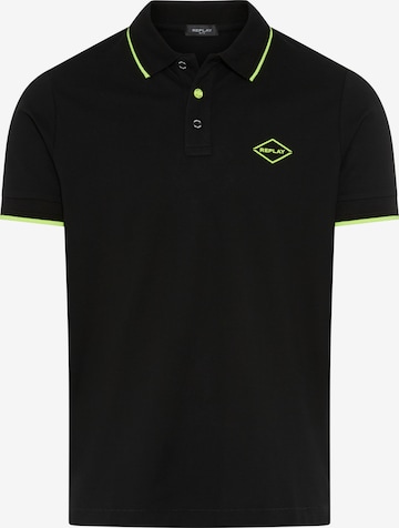 REPLAY Poloshirt in Schwarz: Vorderseite