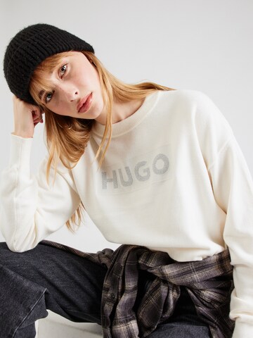 HUGO Trui 'Slogerix_B' in Wit