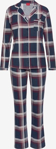 s.Oliver Pyjama in Blauw: voorkant