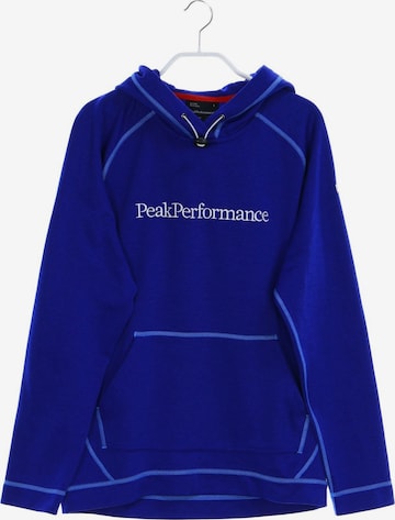 PEAK PERFORMANCE Sweatshirt & Zip-Up Hoodie in S in Blue: front