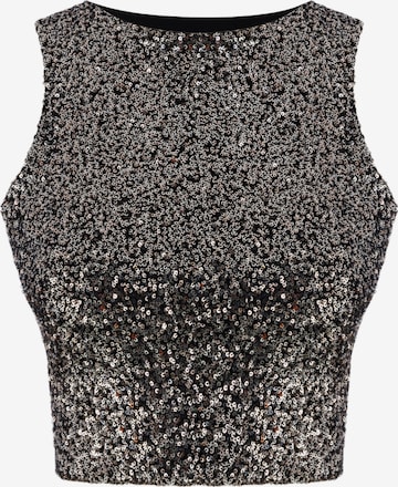 No Matter What Top in Silber: Vorderseite