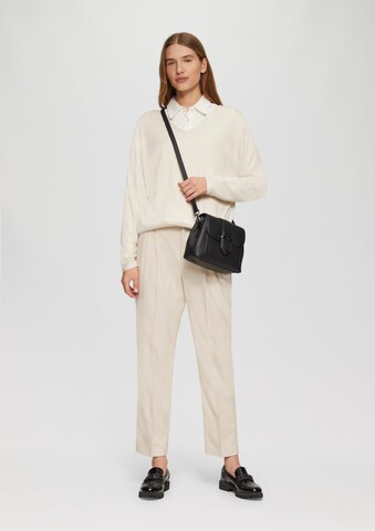 s.Oliver Loose fit Pleat-front trousers in Beige