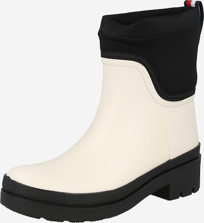 TOMMY HILFIGER Rubber Boots in Ecru / Black, Item view