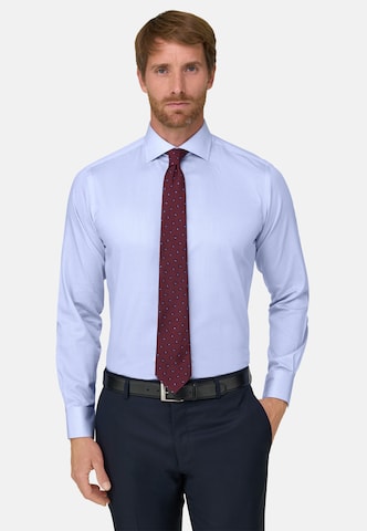 Chemise Boggi Milano en bleu : devant