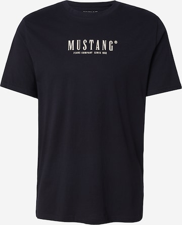 juoda MUSTANG Marškinėliai 'Austin': priekis
