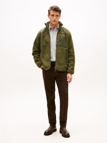TOMMY HILFIGER Fleecejakke i grøn