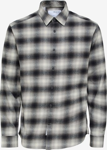 Coupe regular Chemise 'Tim' SELECTED HOMME en gris : devant