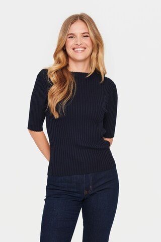 SAINT TROPEZ Sweater 'Dania' in Black: front