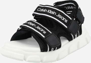 Calvin Klein Jeans Open schoenen 'Velcro' in Zwart: voorkant