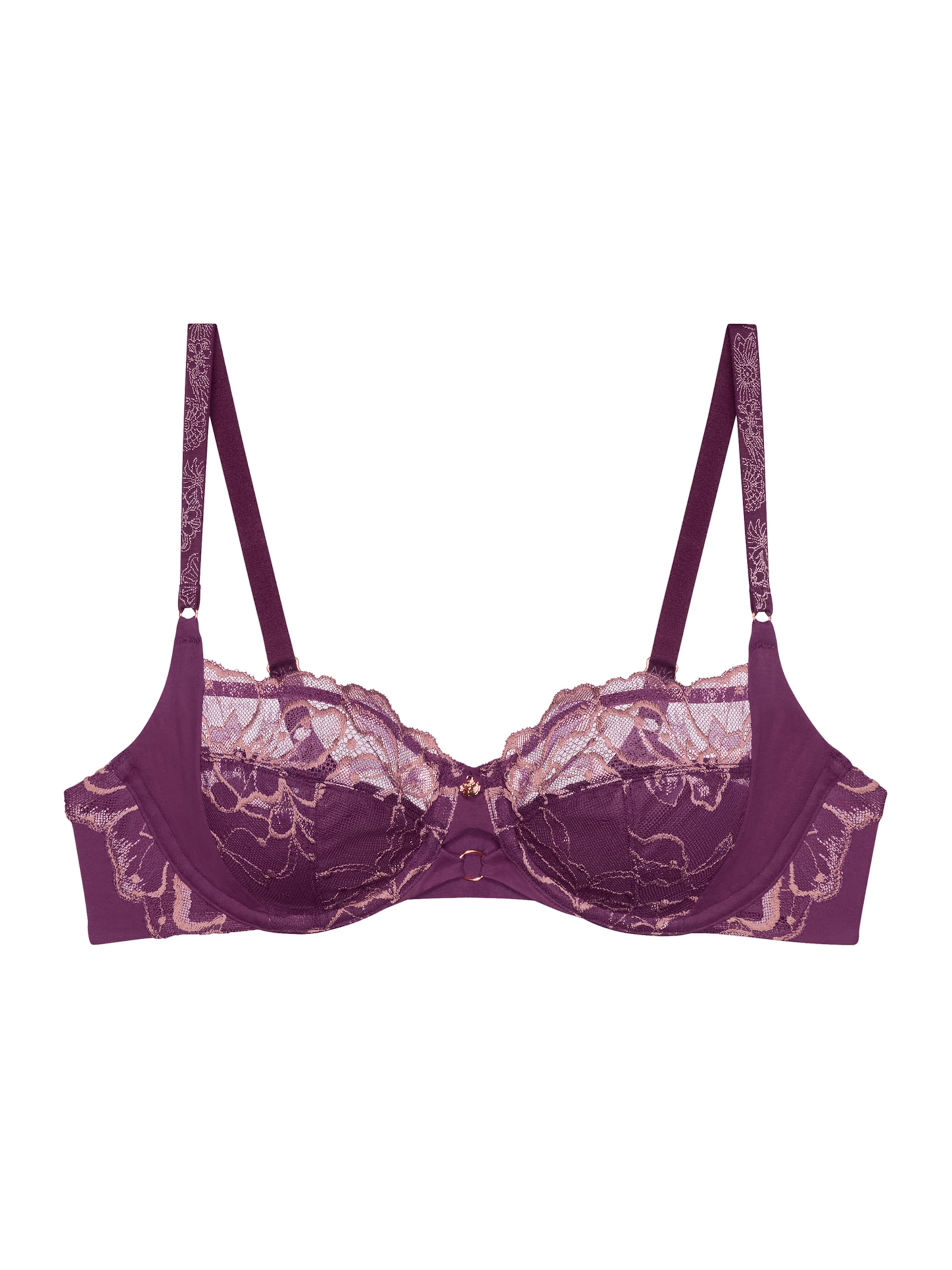 TRIUMPH - Soutien de tecido Soutien ' Wild Gardenia Florale ' em roxo: frente