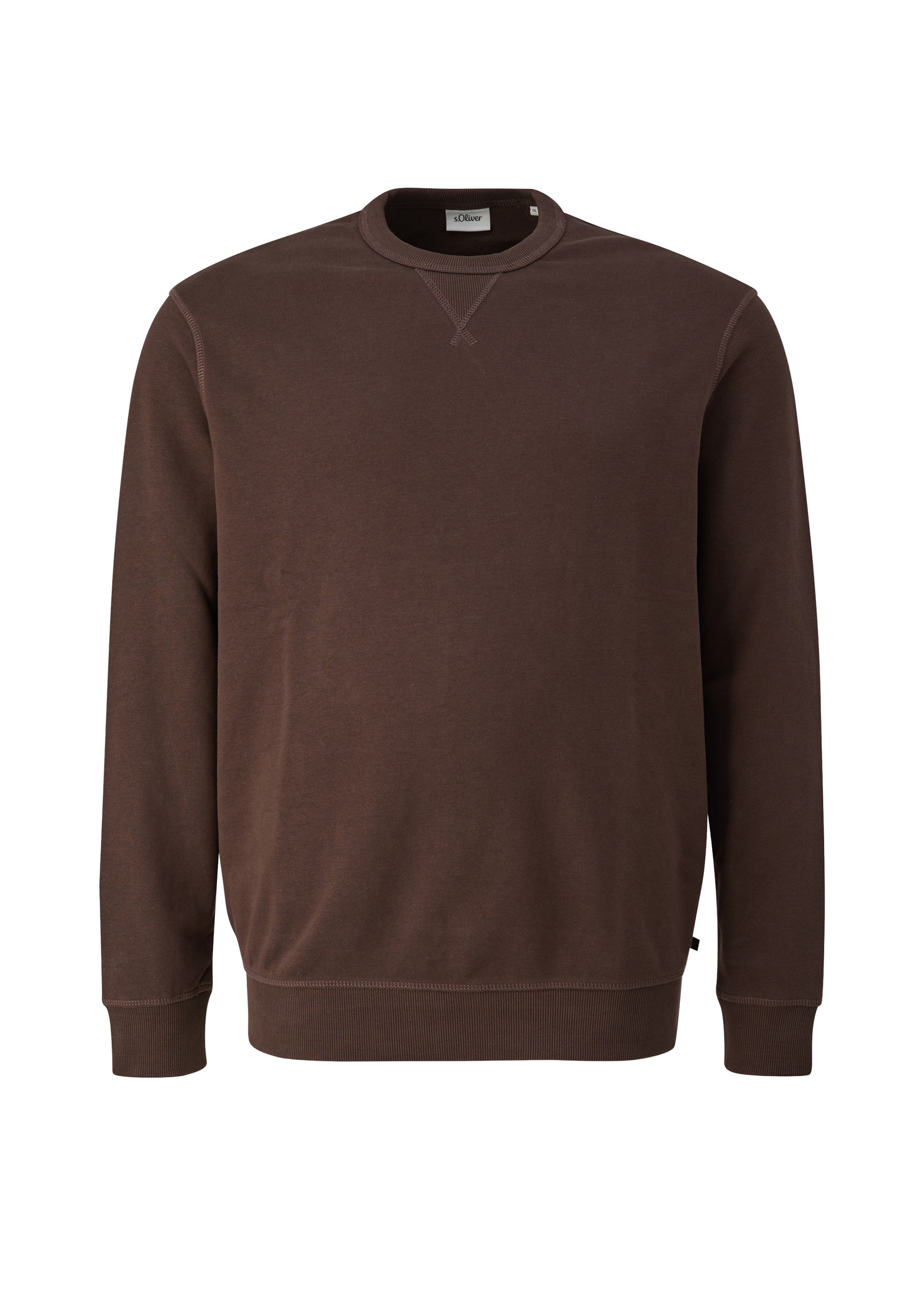 s.Oliver Men Big Sizes Sweatshirt in Braun: Vorderseite