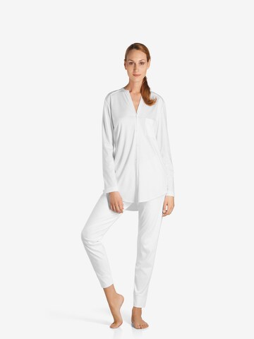 Hanro Langarm Pyjama ' Pure Essence ' in Weiß: predná strana