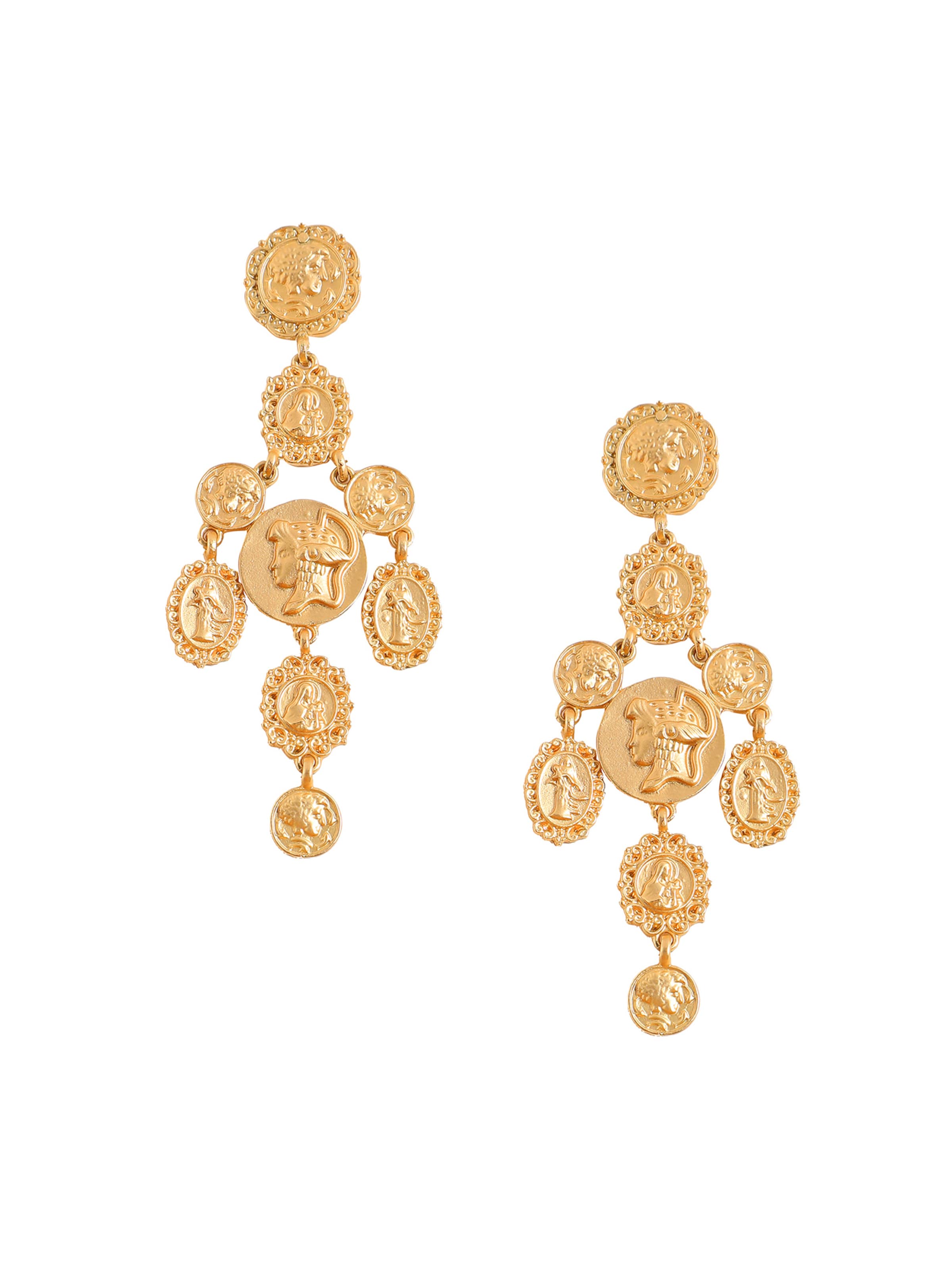 SOHI Kõrvarõngas 'Harrietta', värv Kuld: eest vaates