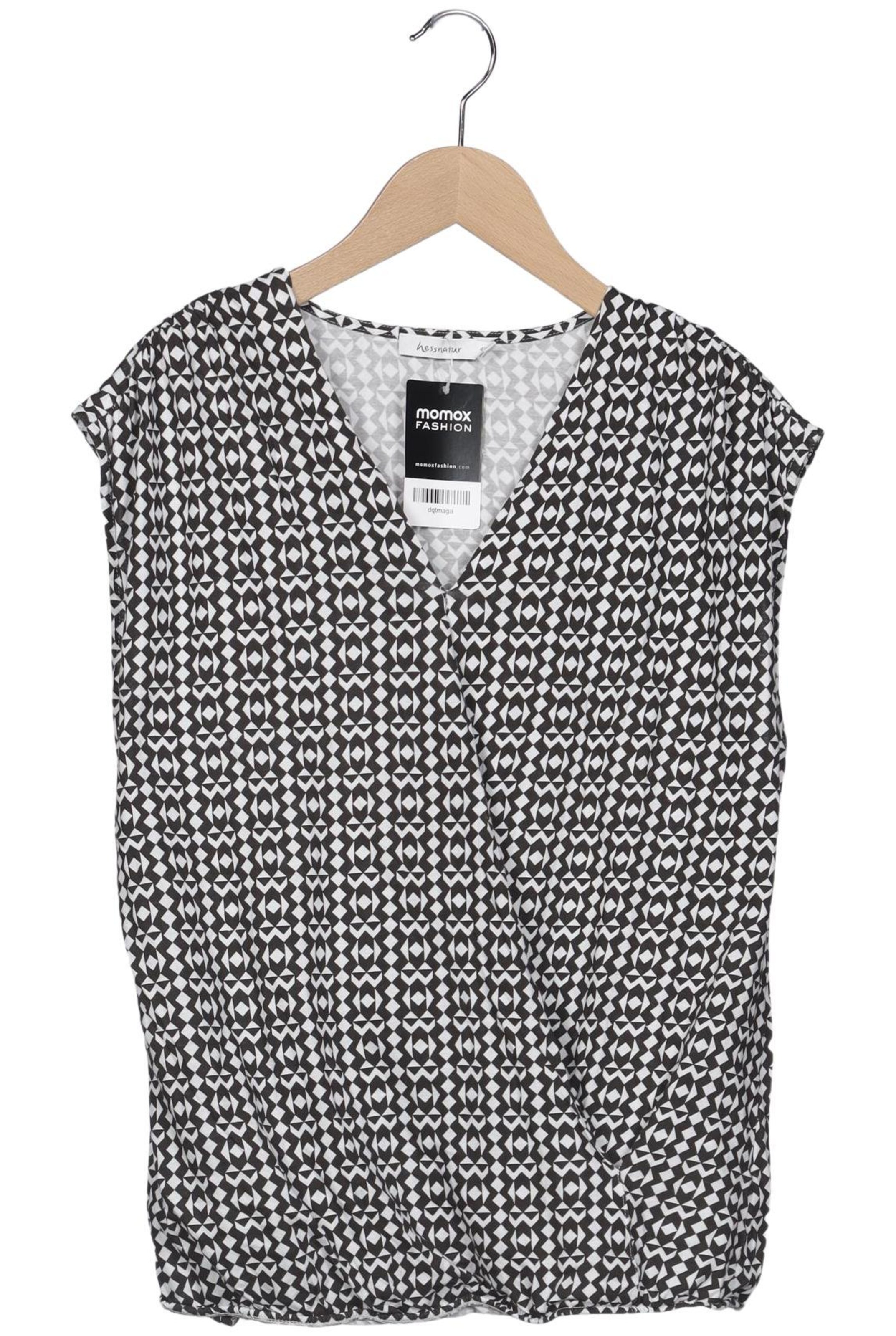 hessnatur Top & Shirt in L in Black: front