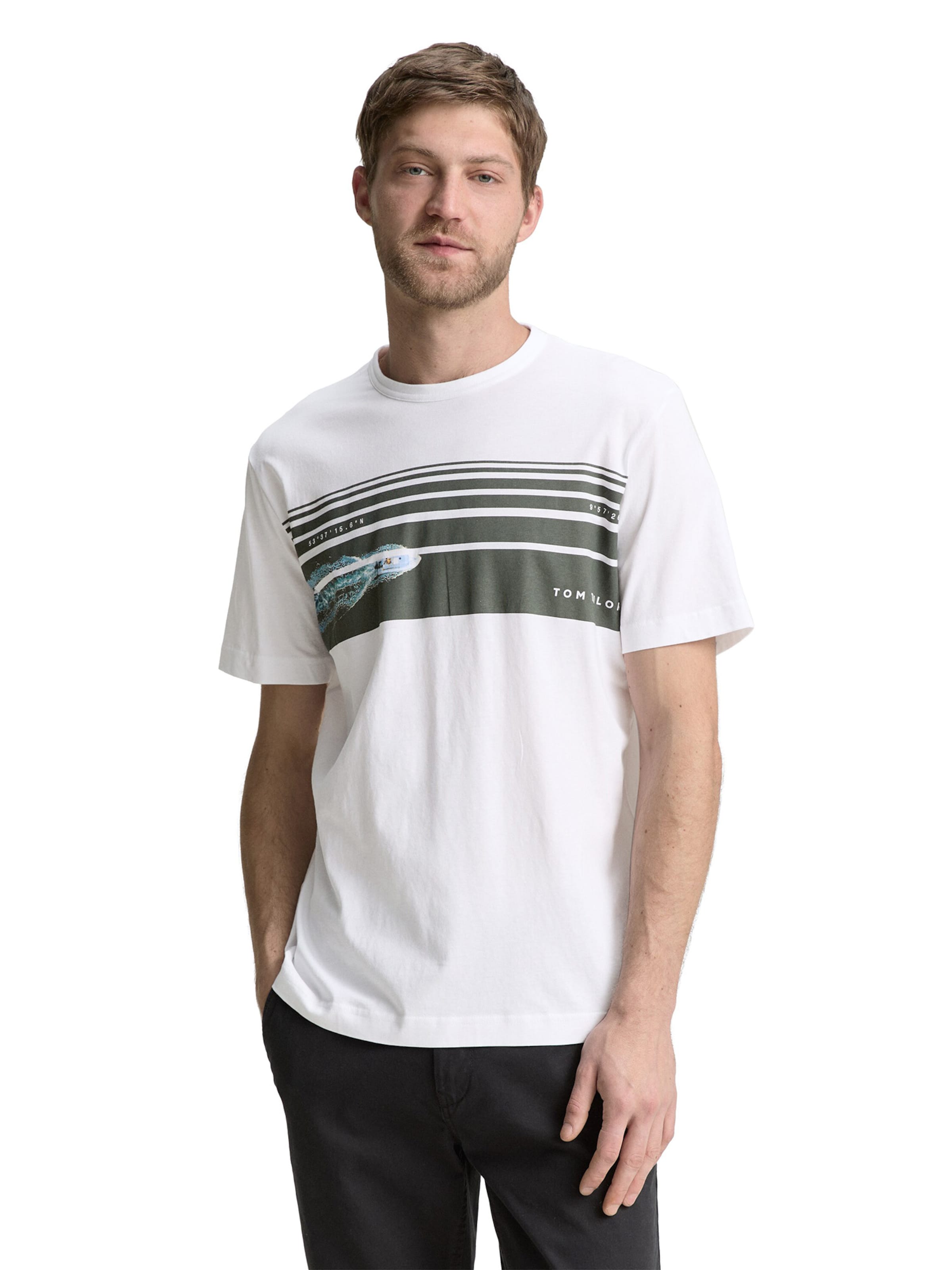 TOM TAILOR - Camiseta en blanco: frente