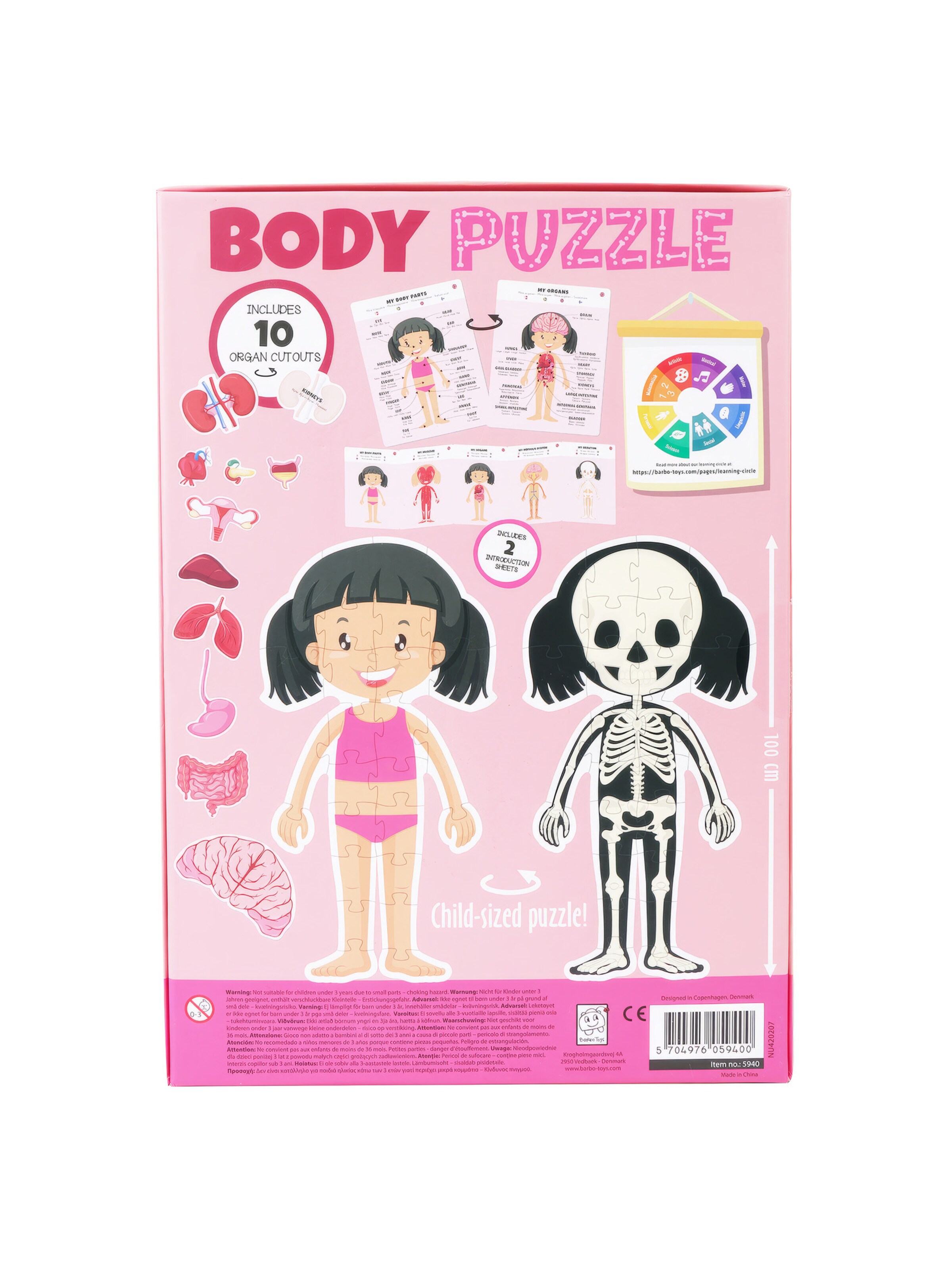 Barbo Toys Spel 'Körperpuzzle Mädchen' in Gemengde kleuren: terug