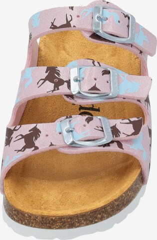 Palado Slippers 'Capri G Print' in Pink