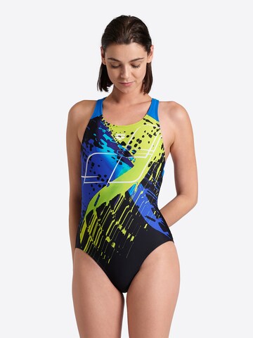 ARENA Bralette Swimsuit 'FUNNY SPOT' in Mixed colors: front
