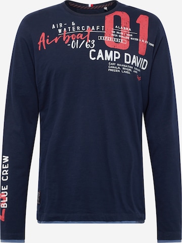 CAMP DAVID T-shirt 'Alaska Ice Tour' i blå: framsida