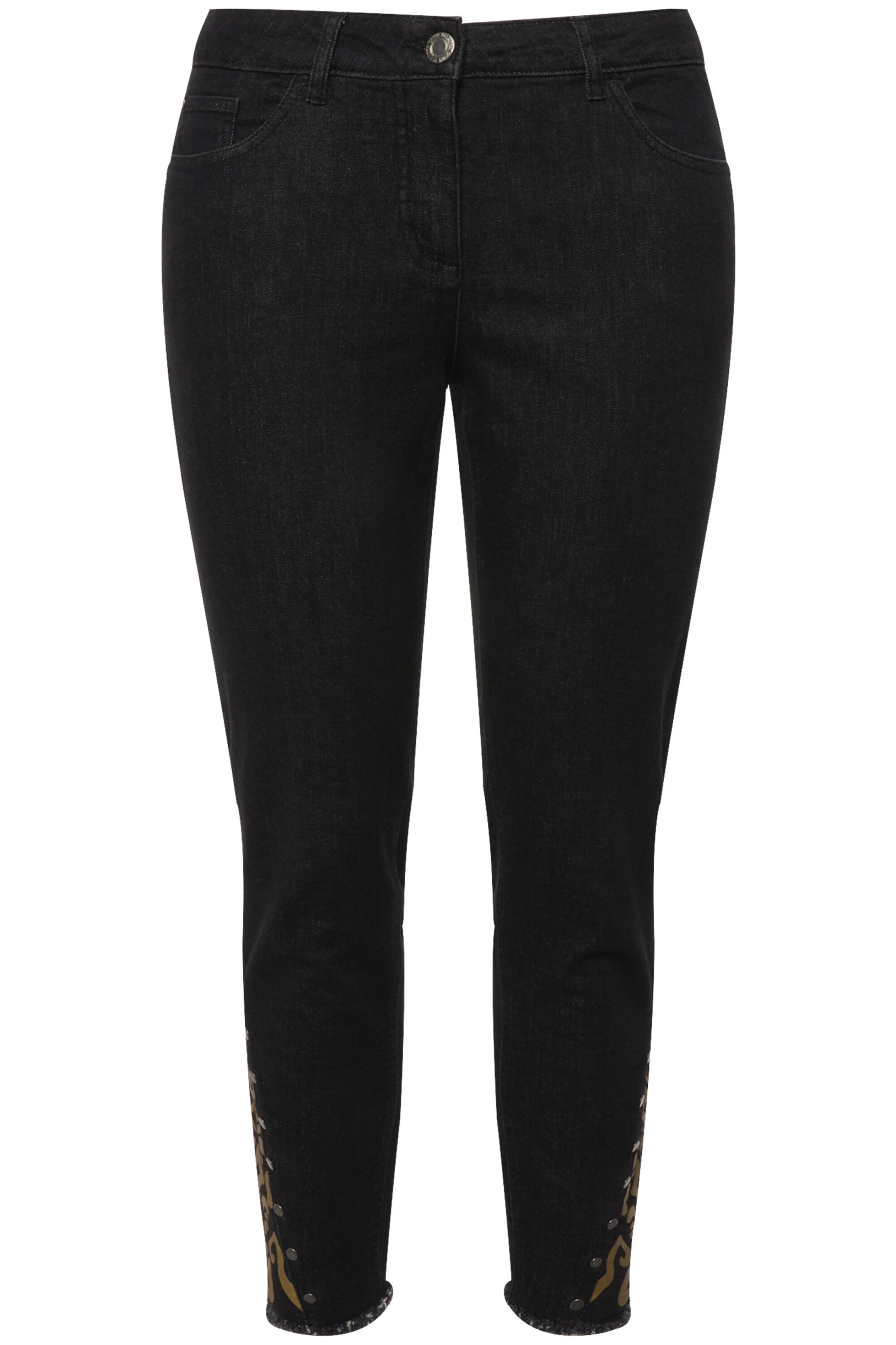 MIAMODA Slimfit Jeans in Zwart: voorkant