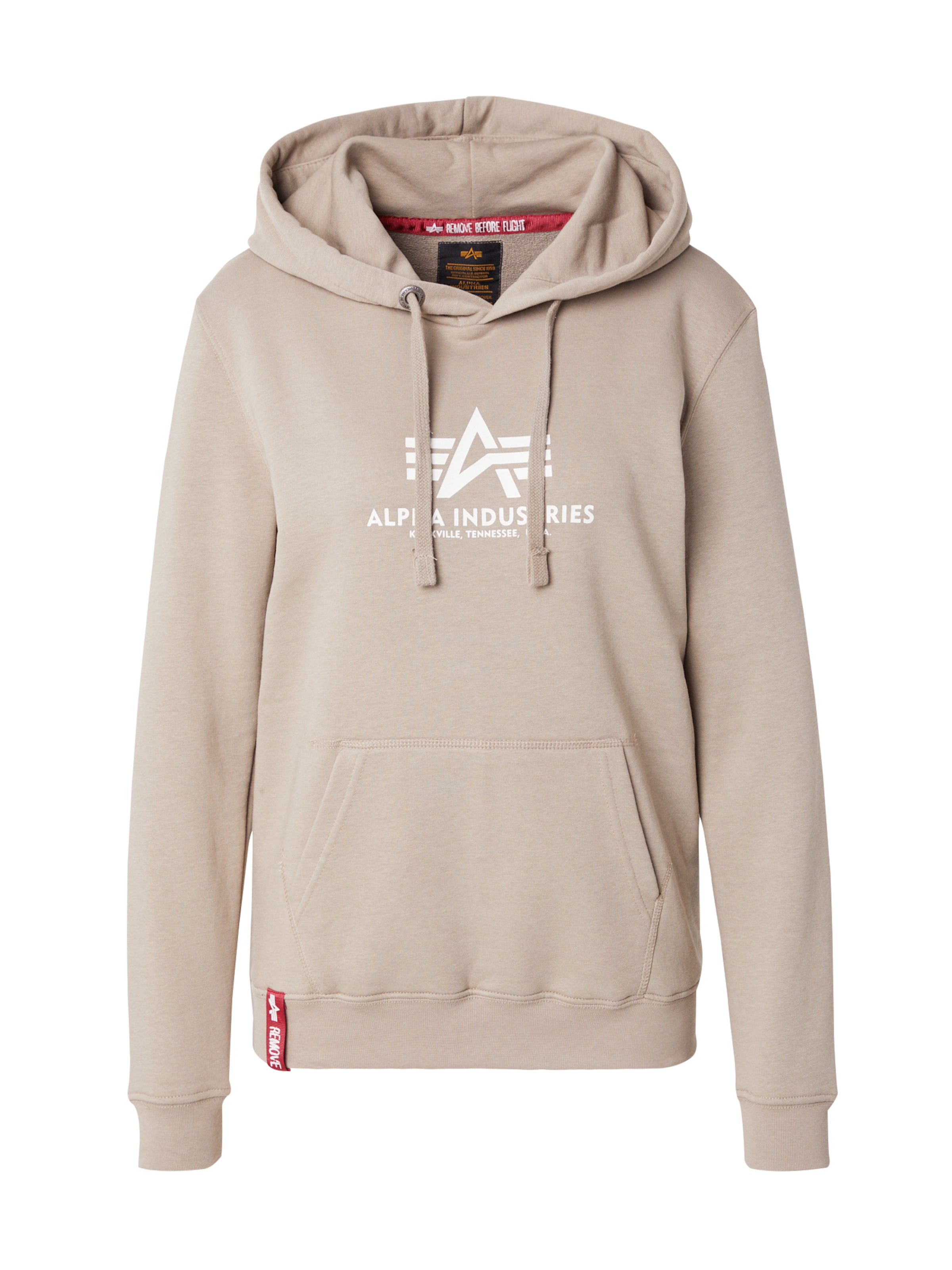ALPHA INDUSTRIES Mikina - Béžová: predná strana