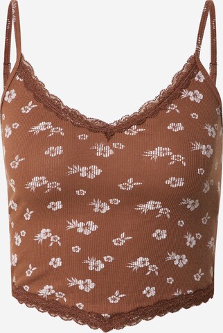 Top di HOLLISTER in marrone: frontale