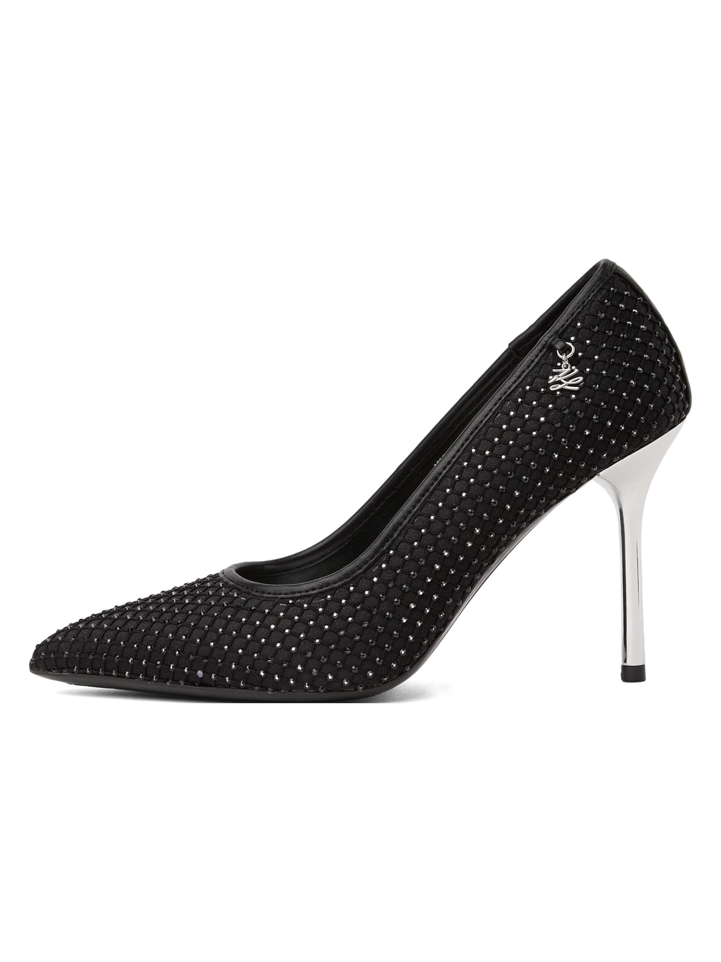 Pumps ' Sarabande Mesh-Pumps mit Edelsteinen ' de la Karl Lagerfeld pe negru