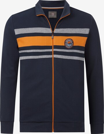 Jan Vanderstorm Zip-Up Hoodie ' Heelko ' in Blue: front