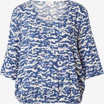 s.Oliver Blouse in Blauw: voorkant