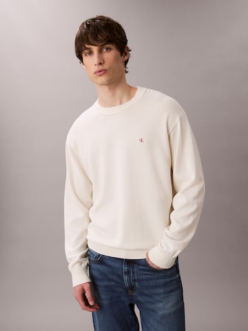 Pull-over 'ESY' Calvin Klein Jeans en blanc : devant