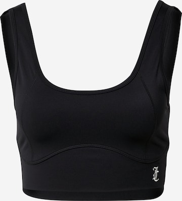 Juicy Couture Sport Bustier Biustonosz sportowy 'LAZLO' w kolorze czarny: przód