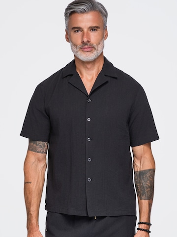 Ombre Regular fit Button Up Shirt in Black