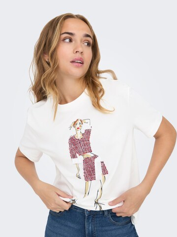 T-shirt 'MOLLY' ONLY en blanc