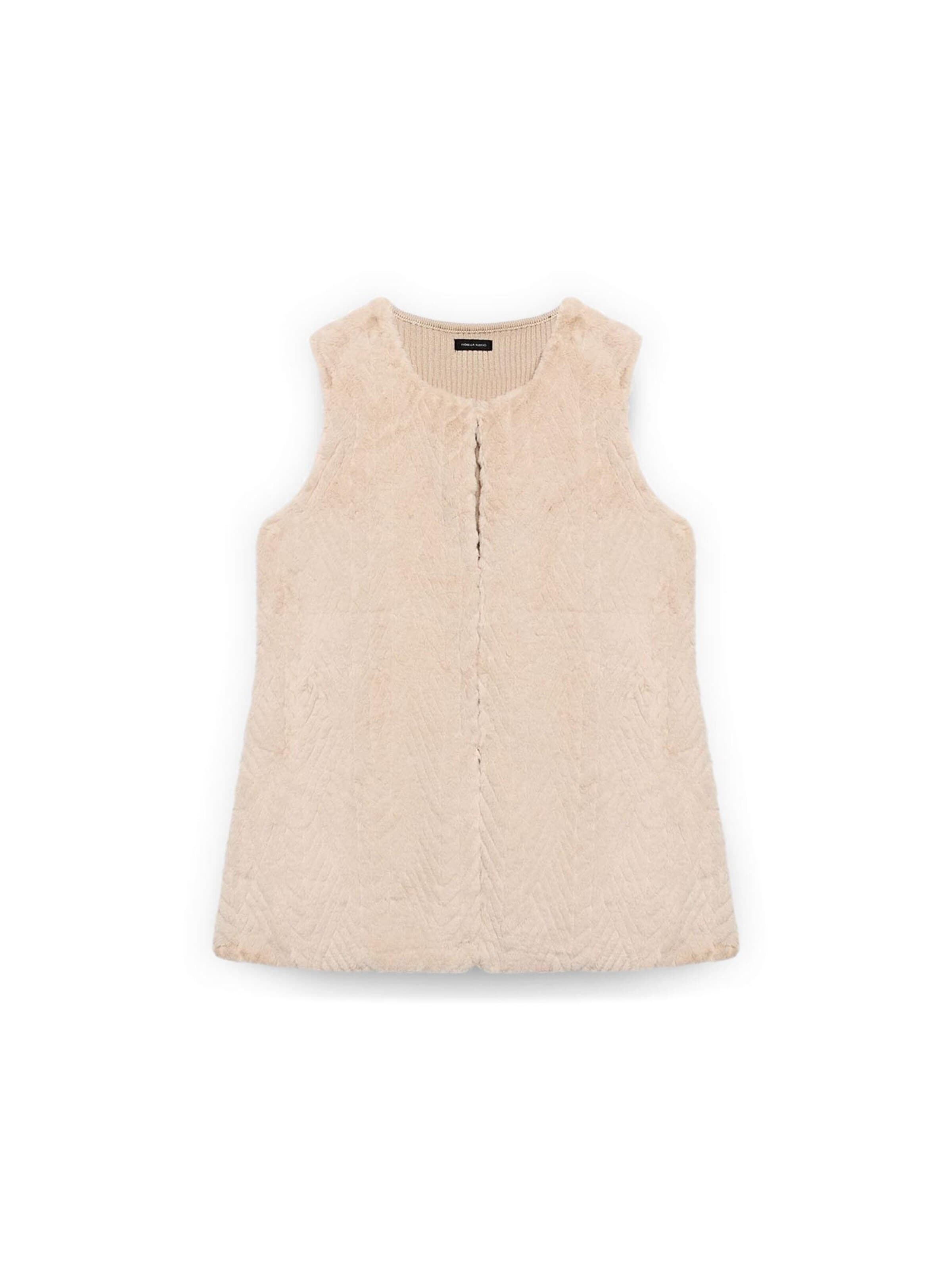 Fiorella Rubino Wintermantel in Beige: voorkant