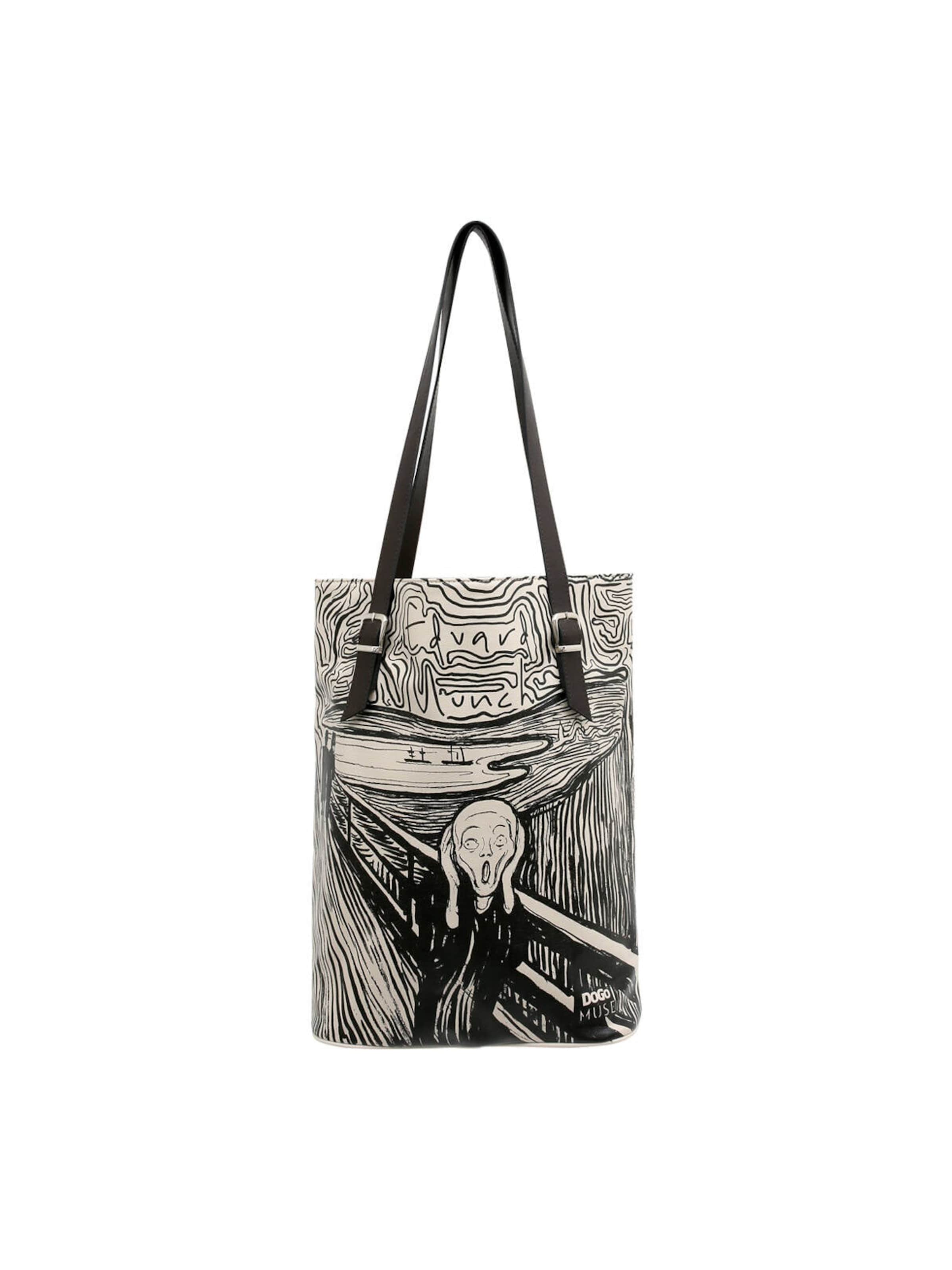 DOGO Shopper 'Edvard Munch The Scream'‌ in Beige: Vorderseite