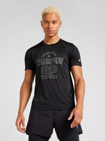 T-Shirt fonctionnel Champion Authentic Athletic Apparel en noir : devant