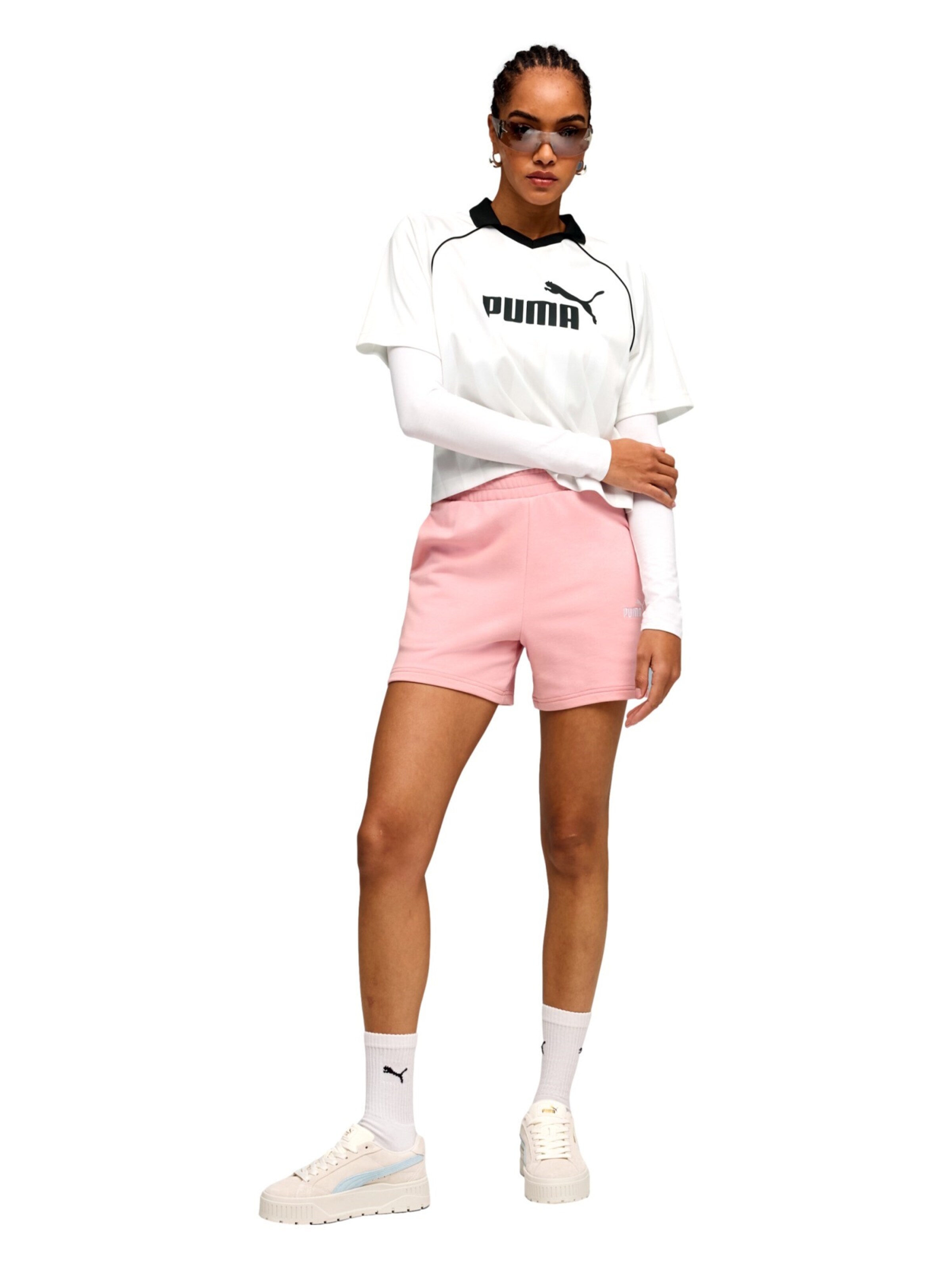 regular Pantaloni sportivi 'ESS SMALL No. 1' di PUMA in rosa: frontale