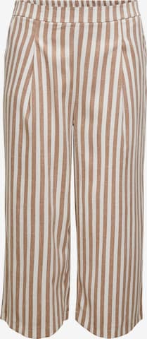 ONLY Carmakoma Regular Pleat-front trousers 'Caris' in Brown: front