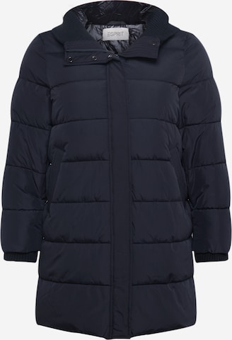Esprit Curves Winter Coat in Black: front