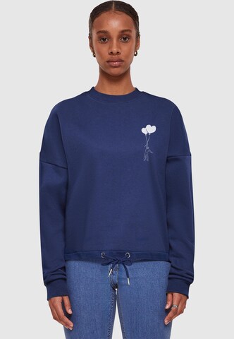 Sweat-shirt 'Love In The Air' Merchcode en bleu : devant