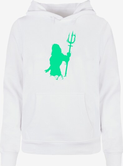 ABSOLUTE CULT Sweatshirt 'Aquaman - Aqua Silhouette' in grün / weiß, Produktansicht