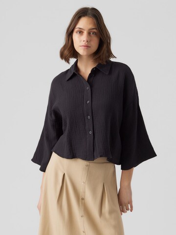 VERO MODA Blouse 'Natali' in Zwart: voorkant