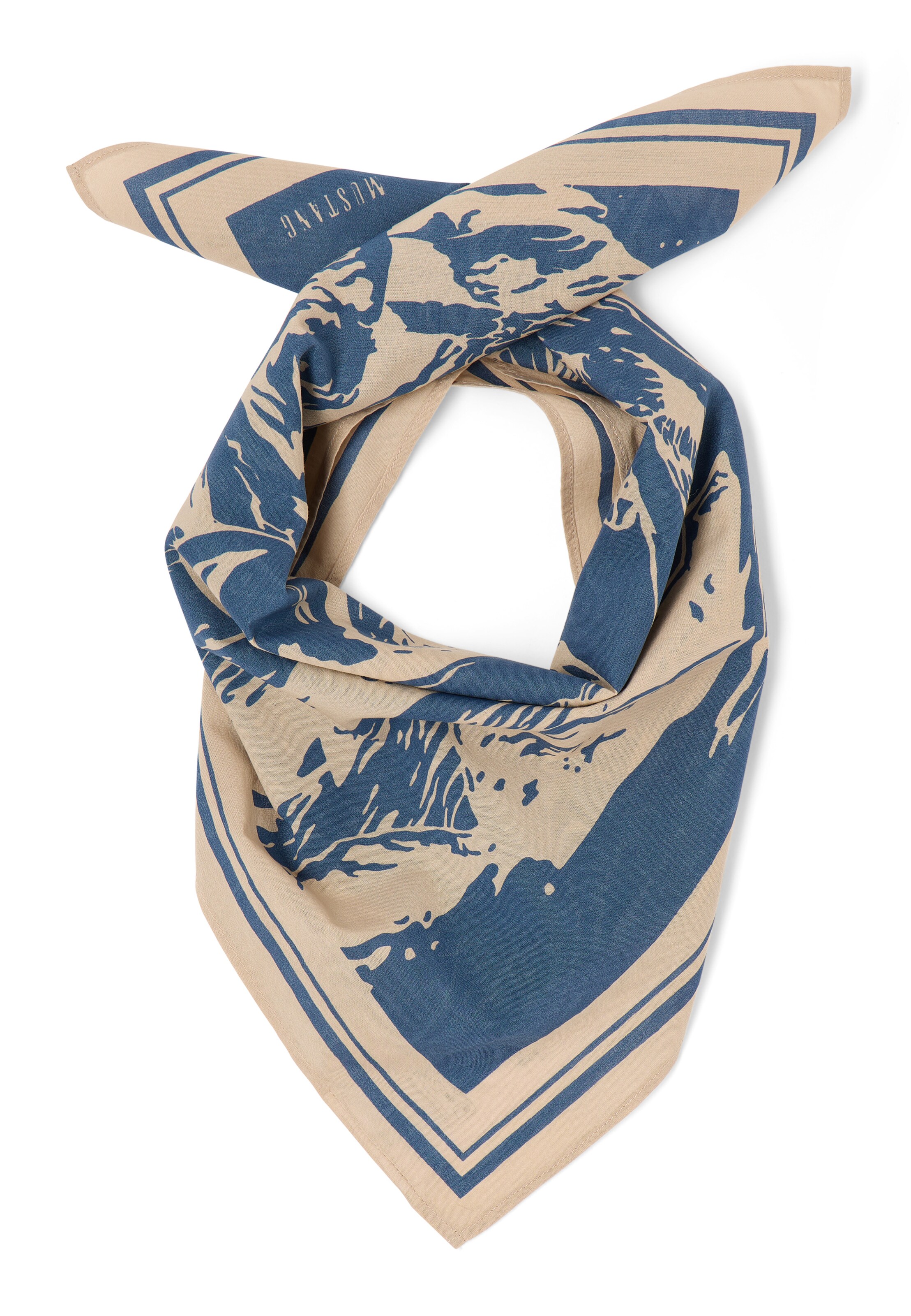 MUSTANG Schal 'Style Sunrise Bandana' in Blau