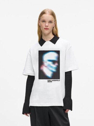 KARL LAGERFELD JEANS - Camiseta en blanco: frente