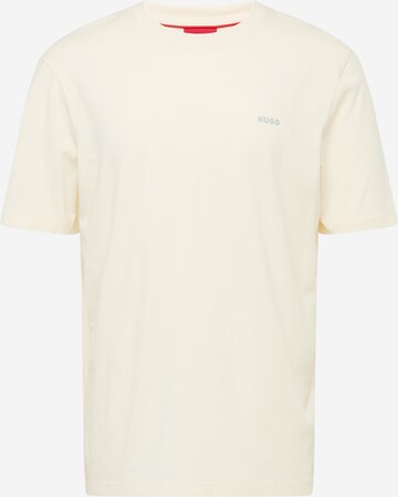 HUGO Shirt 'Dero222' in Beige: voorkant