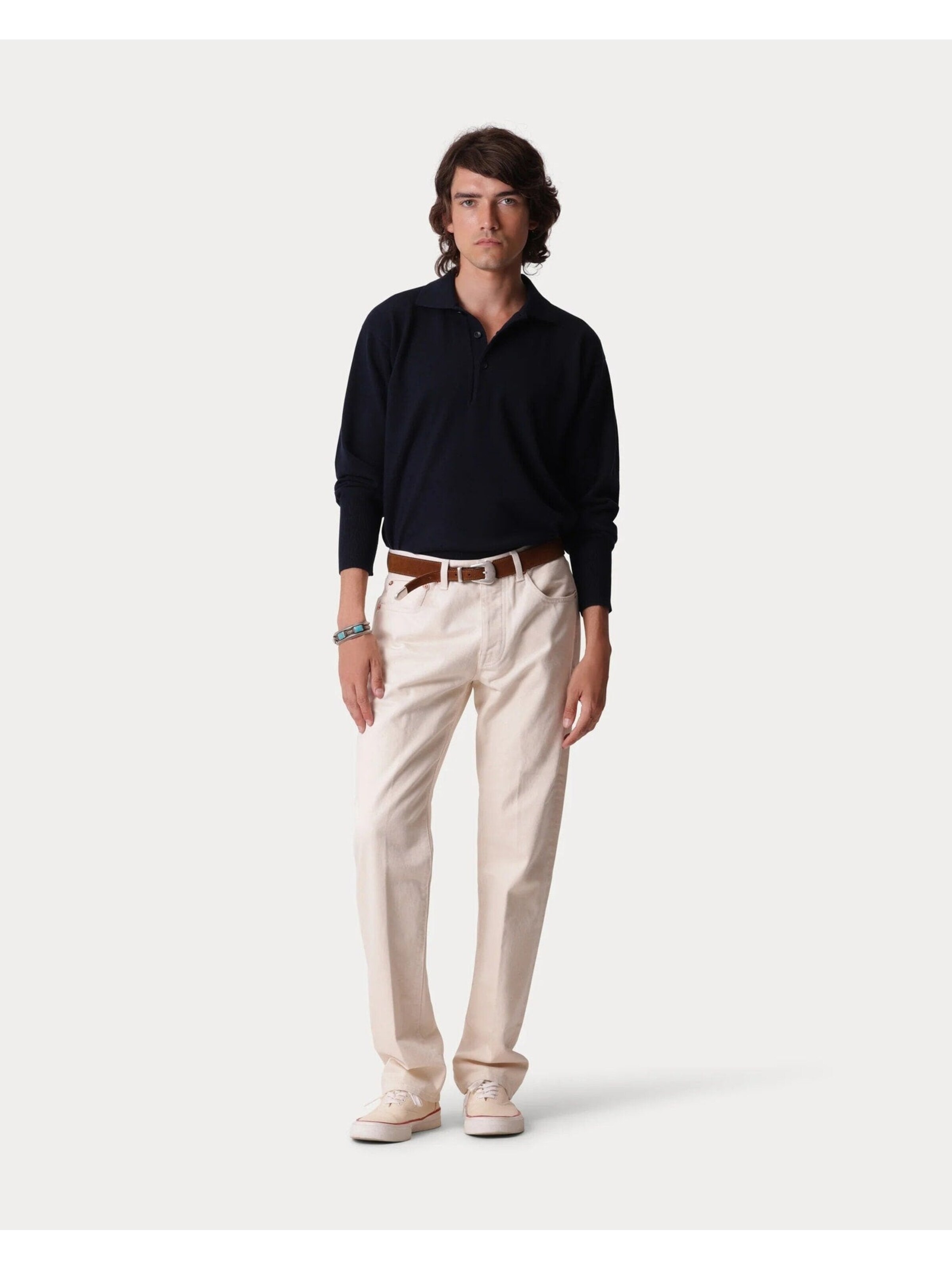 Fortela Regular Jeans '965 John Japan Selvedge Denim 5-Pocket Regular Fit Ecrù' in Beige